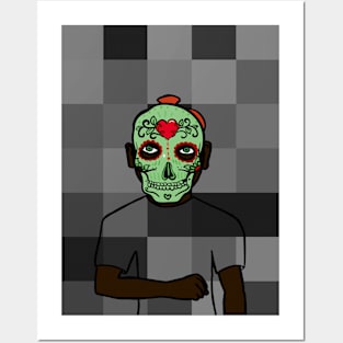 Exclusive MaleMask NFT - MexicanEye Color and GreenSkin on TeePublic Posters and Art